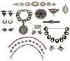 (LOT) STERLING SILVER & OTHER COSTUME JEWELRY