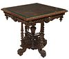 FRENCH HENRI II CARVED WALNUT CENTER TABLE