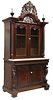 BRITISH COLONIAL ROSEWOOD BOOKCASE CABINET
