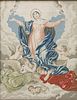 FRAMED ASSUMPTION OF MARY NEEDLEPOINT PICTURE