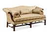 English Chinese Chippendale Style Mahogany Settee