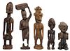 African and Oceanic Carved Wood Figurine Assortment