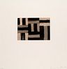 Scully, Sean Heart of Darkness. Komposition VI. 1992. Farbquatintaradierung auf chamoisfarbenem Magnani (mit dem Wasserzeichen). 12,1 x 17,8 cm (47 x 