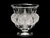 Crystal Dampierre Footed Vase by Lalique