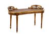 Louis XVI Style Giltwood & Caned Bench