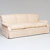 Colefax and Fowler Linen Upholstered Three Seat "Paley" Sofa, A. Schneller & Sons