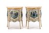 Pair of Hand Painted Bedside Commodes, 19th C