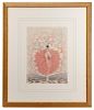 Erte Limited Edition Signed Serigraph "Pink Lady"