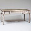 Continental Neoclassical Style Brass-Mounted Painted Desk, possibly Swedish