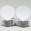 Set of Fourteen Limoges Porcelain Shell Form Plates