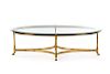 Attr. to La Barge Oblong Glass Top Coffee Table