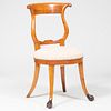 Biedermeier Fruitwood and Ebonized Side Chair