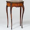 Louis XV Style Bronze and Brass-Mounted Tulipwood and Kingwood Parquetry Side Table 