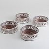 Group of Five Sheffield Plate Wine Coasters