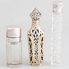 Three Silver Mounted Scent Bottles