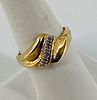 10kt Yellow Gold Ring With Diamonds