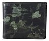 GREEN CAMOUFLAGE DAUPHINE LEATHER WALLET