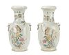 Pair of Chinese Baluster Vases with Garlic Mouths