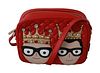 RED CROWN MEN PATCH CROSSBODY BORSE GLAM LEATHER BAG