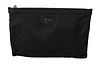 BLACK MENS CLUTCH HAND PURSE TOILETRY POUCH