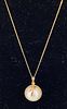 14kt Yellow Gold Chain And 14kt Gold Mabe Pearl Pendant