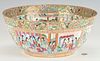 Large Chinese Export Rose Medallion Punch Bowl
