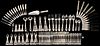 130 pcs. Tiffany & Co Chrysanthemum Sterling Flatware, Svc for 12, most Moore
