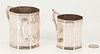 2 Coin Silver Mugs with Charleston, SC marks
