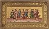 After Baldassare Peruzzi Gilt Panel, "Apollo Dancing with the Nine Muses"