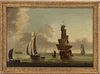 Manner of Charles Brooking 18th Century O/C Seascape