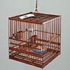 Nice antique Chinese carved wood birdcage
