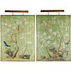 Pair large Chinoiserie paintings