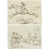 Edward Borein (circle of), (2) Cowboy drawings