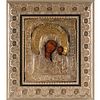 Russian silver oklad Icon, Theotokos