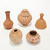 Group (5) African terracotta vessels