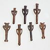 Mossi Peoples, (7) carved wood flutes