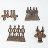 (4) West African bronze pendants