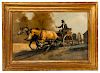 David Rosenthal Signed 1905 Oil, "On The Run"