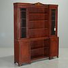 Regency style mahogany bookcase cabinet