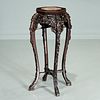 Antique Chinese Export carved hardwood stand