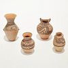 (4) Chinese Neolithic style pottery vessels