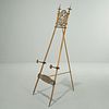 Aesthetic Movement brass folding gallery easel