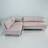 CB2 modular gray upholstered sofa