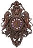 Black Forest Carved Lion Wall Clock