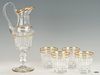 5 pcs St. Louis Excellence Crystal, Pitcher & Old Fashioned Glasses