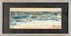 Sterling Strauser Oil on Board Painting, Large Seascape