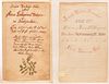 Two PA 19th Cent. Fraktur Birth Records.