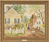 Jeanne Davies O/C Architectural Painting "Summer in Nantucket"