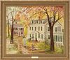 Jeanne Davies Architectural O/C Painting "18th Century Homestead"