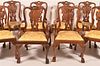 Set of Eight Chippendale Style Mahogany Chairs.